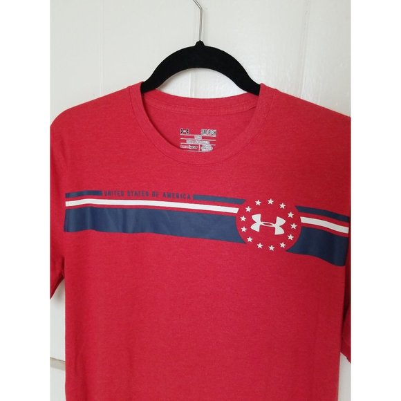 Under Armour Shirts Under Armour Heatgear Loose United States Of America Ss Graphic Tshirt S
